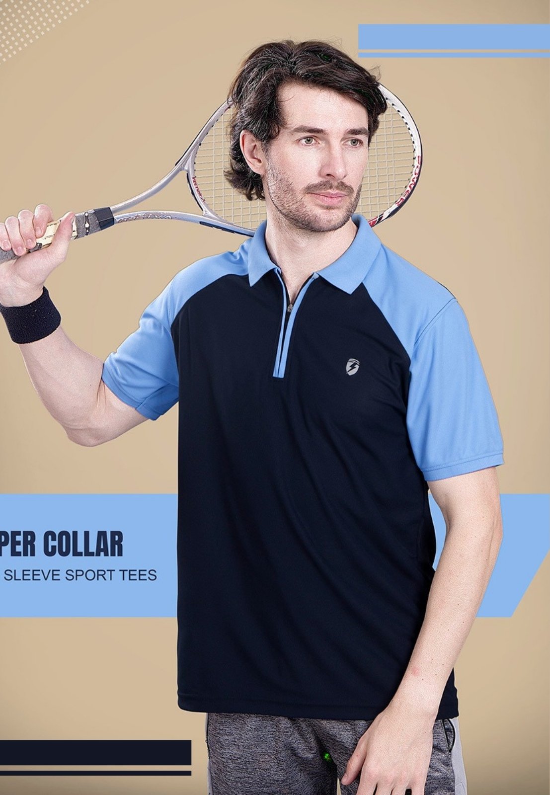 Sport Zipper Collar Tees